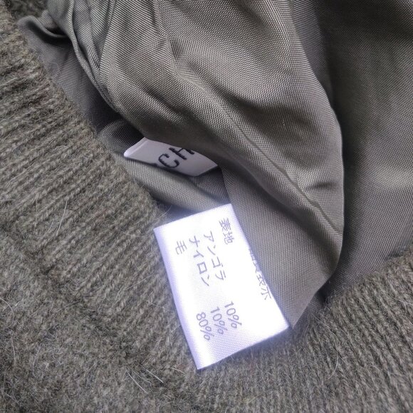 Vintage Gold Beaded Olive Sweater Pencil Skirt - Picture 6 of 8